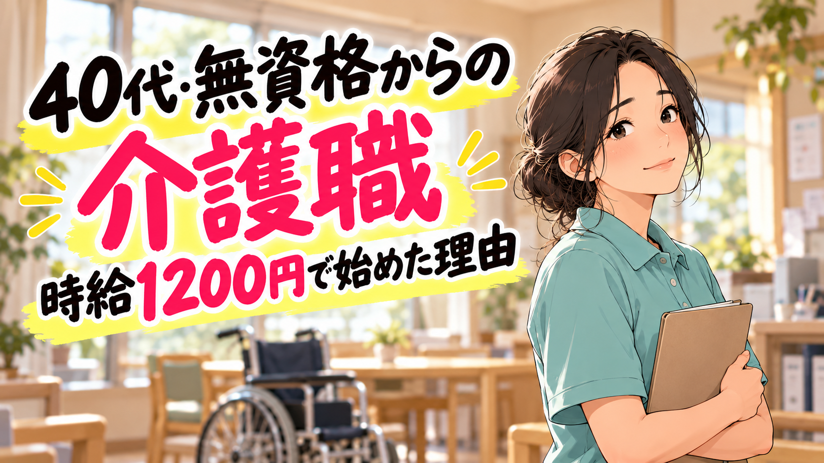 40代・無資格からの介護職。時給1200円のパートで始めた理由